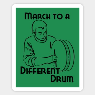 March to a Different Drum - Man With Bodhran Magnet